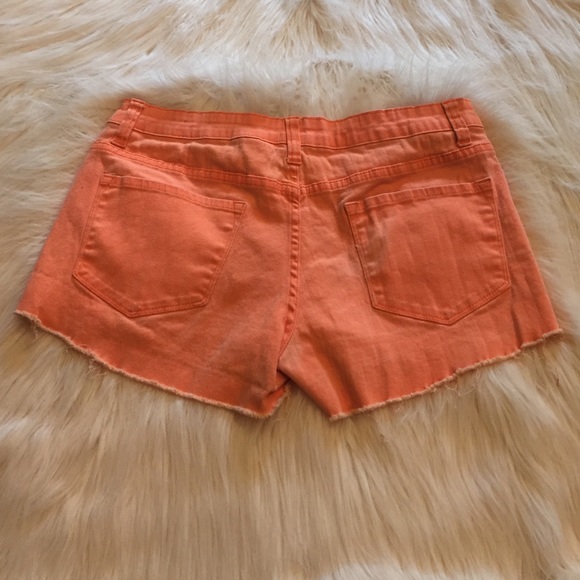 ORANGE HYBRID JUNIORS FRAYED‎ SHORT SHORTS Junior 11 - Picture 2 of 2